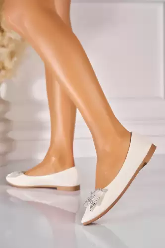 Balerini dama Piele Ecologica Alb Jocie