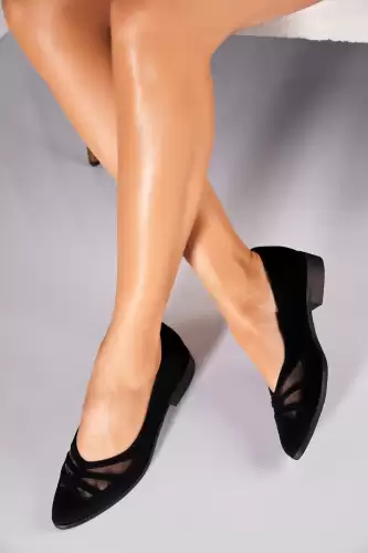 Balerini dama Piele Ecologica Intoarsa Negru Daisy2