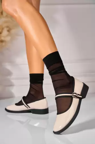 Balerini dama Piele Ecologica Lacuita Bej Onora