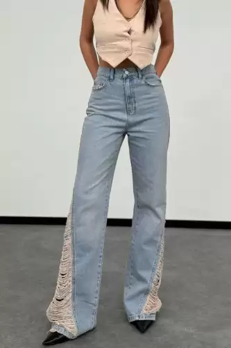 Blugi Dama Evazati Albastru Michaela