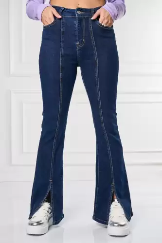 Blugi Dama Evazati Bleumarin Greysi