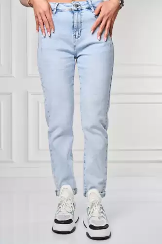 Blugi dama Mom Fit Albastri Noelie