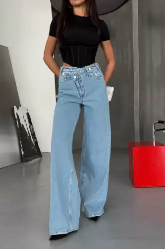 Blugi Dama Oversize Albastru Malani