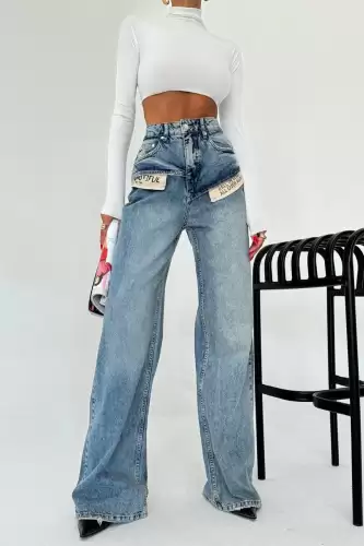 Blugi Dama Oversize Albastru Xiomara