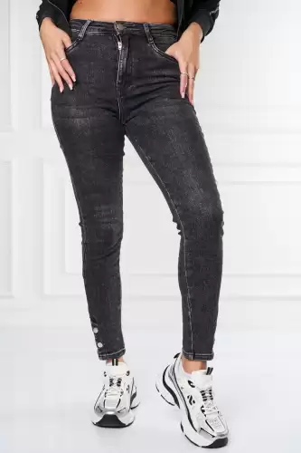 Blugi Dama Skinny Fit Negru Azalya