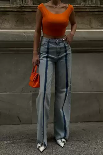 Blugi Regular Fit Albastri Estelle