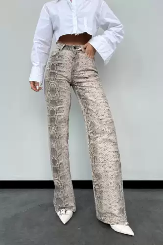 Blugi Regular Fit Animal Print Siena