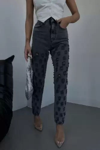 Blugi Slim Fit Gri Joanna