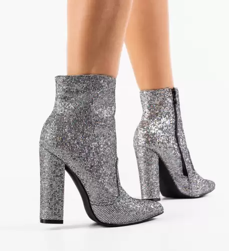 Botine dama Spen Argintii