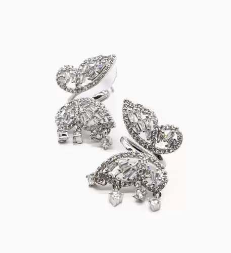 Cercei Papillon Argintii