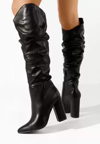 Cizme cu toc gros Endes negre