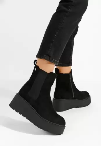 Ghete cu platforma Celestina negre