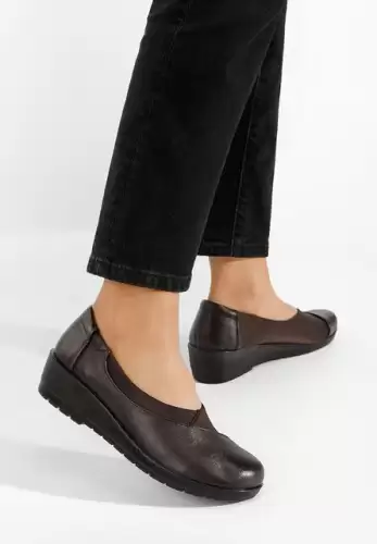 Mocasini cu platforma Iselda V2 Maro