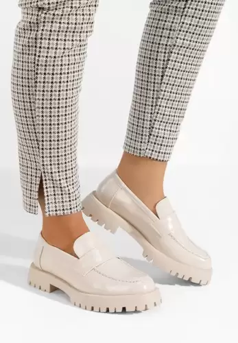 Mocasini dama Lianera bej