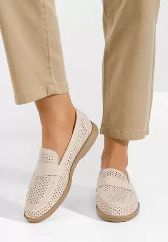 Mocasini dama Morvana bej