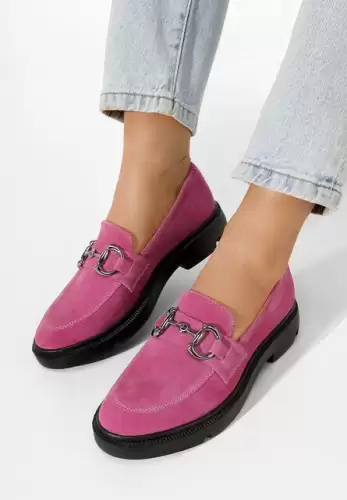 Mocasini dama piele Duquesa fucsia
