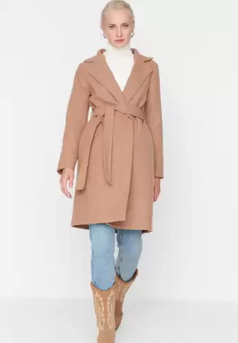 Palton dama camel Matilda