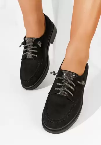 Pantofi casual dama Alzena negri