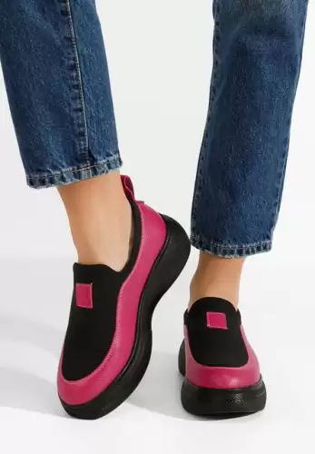 Pantofi casual dama piele Samila fucsia