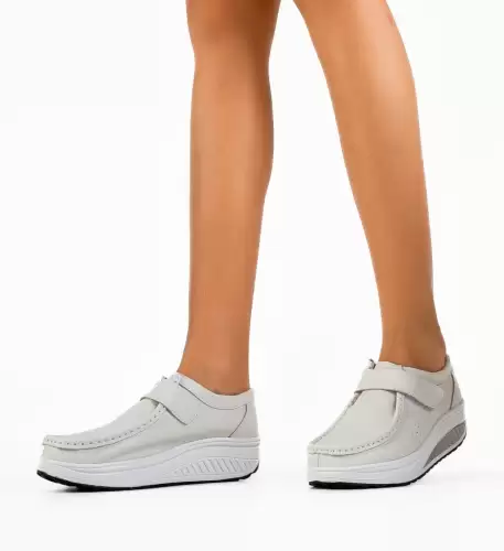 Pantofi Casual Marko Alb 2