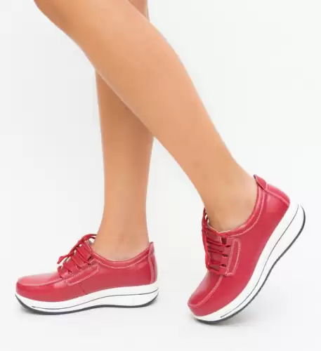 Pantofi Casual Ronto Rosii