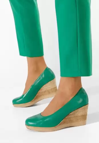 Pantofi cu platforma Zola verzi