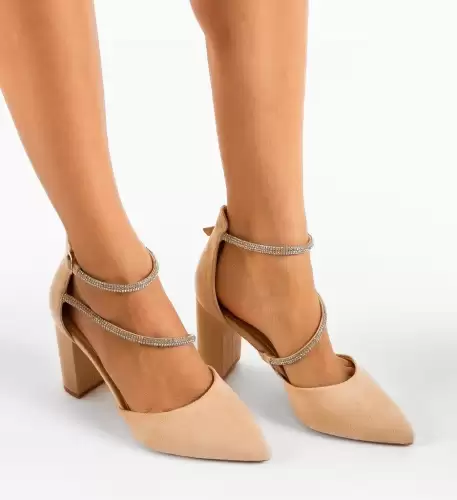 Pantofi cu toc Eufrat Bej