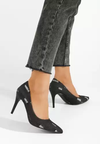 Pantofi cu toc stiletto Tamena negri