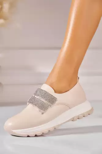 Pantofi dama casual Bej din Piele Ecologica Alaia