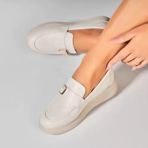 Pantofi dama casual Bej din Piele Ecologica Phoebe