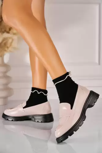 Pantofi dama casual Bej din Piele Ecologica Yeily