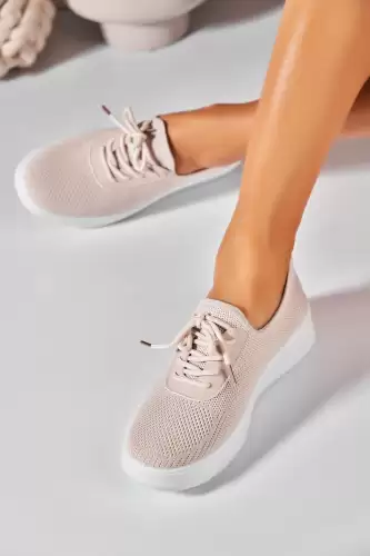 Pantofi dama casual Bej din Textil Yasmina