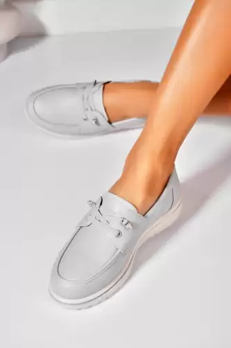 Pantofi dama casual Gri din Piele Ecologica Makeila