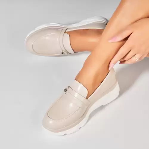Pantofi dama casual Gri din Piele Ecologica Sierra