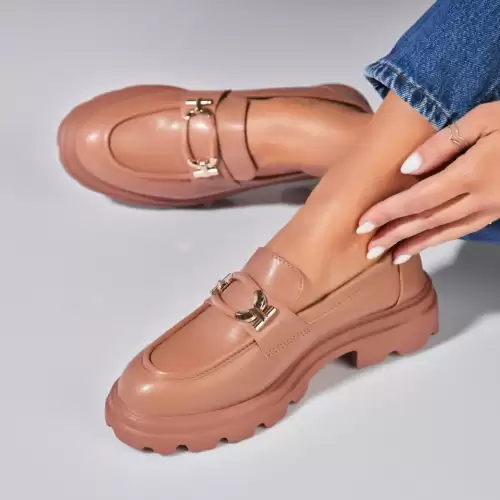 Pantofi dama casual Kaki din Piele Ecologica Isley