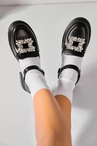 Pantofi dama casual Negri din Piele Ecologica Mylena