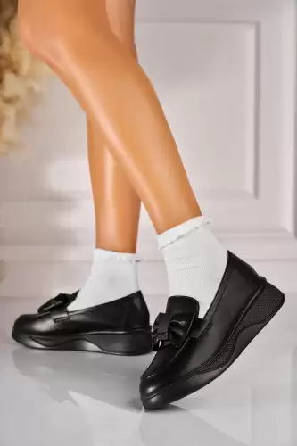 Pantofi dama casual Negri din Piele Ecologica Nahlia