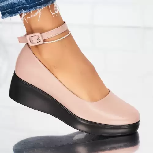Pantofi dama casual Nude din Piele Ecologica Tamara