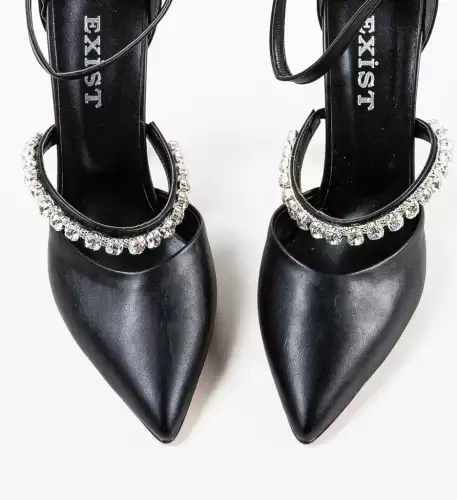 Pantofi dama Rufus Argintii Negri 2