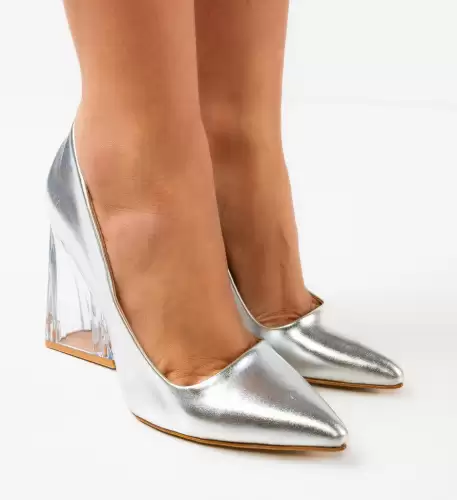 Pantofi dama Samplia Argintii