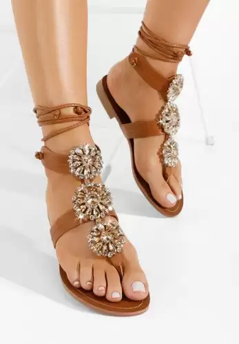 Sandale bijou Riaza camel