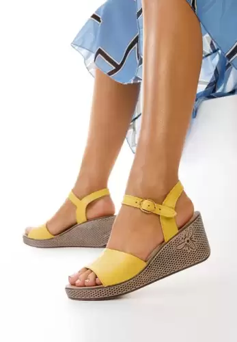 Sandale cu platforma Sivia galbene