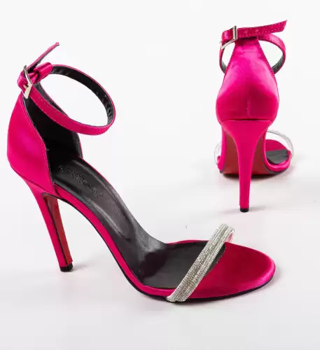 Sandale cu toc Blyana Fuchsia