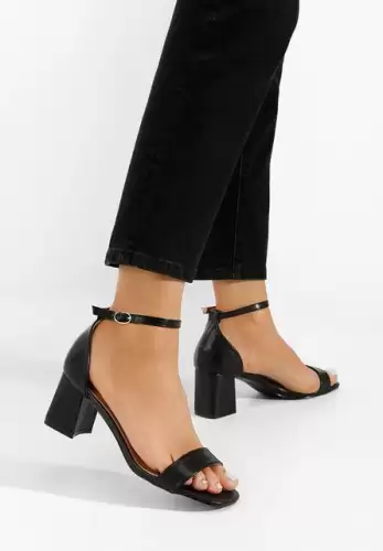 Sandale cu toc gros Ravosa V2 negre