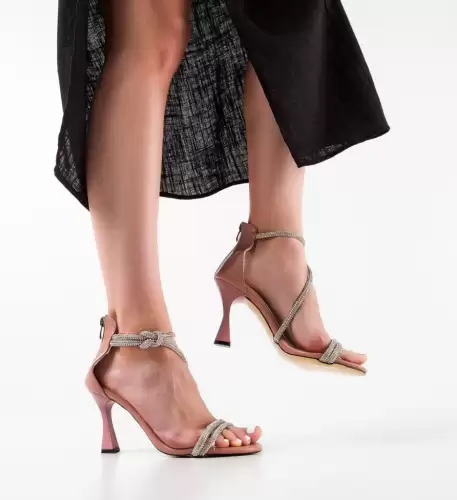 Sandale cu toc Luisa Roz