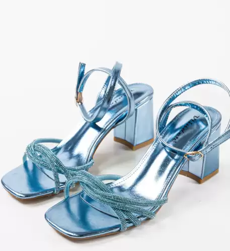 Sandale cu toc Nelson Albastre