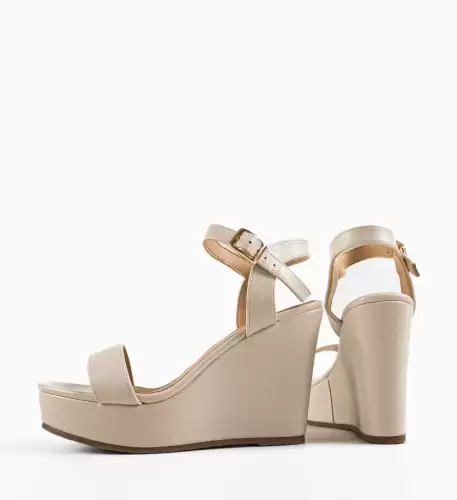 Sandale dama Fowle Bej