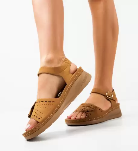 Sandale dama Ksenia Camel
