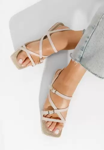 Sandale fara toc Sresa bej