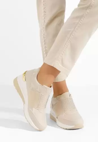 Sneakers cu platforma Valesca bej